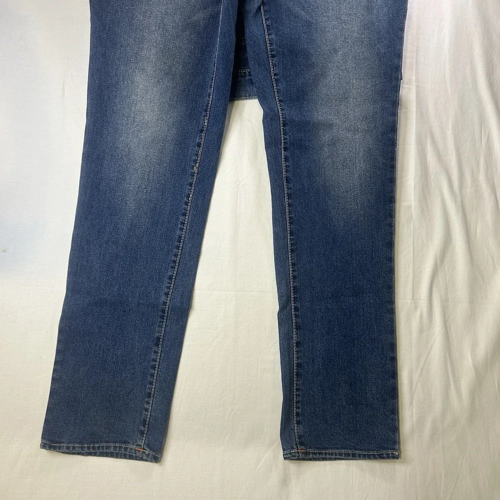 True Religion Geno Relaxed Slim Jeans‎ Mens 33 Flap Pocket Medium Wash Denim
